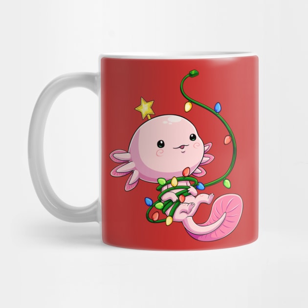 Holiday Glow: Axolotl's Christmas Lights by GoshWow®